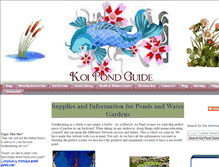 Tablet Screenshot of koi-pond-guide.com
